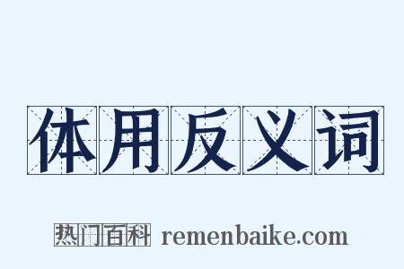 体用反义词是什么意思的图片